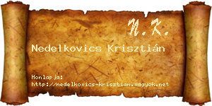 Nedelkovics Krisztián névjegykártya